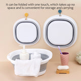 Premium Portable Collapsible Square Water Basin Pail Foldable Cleaning Pail Foot Bath Travel Kitchen Household FREE Hook