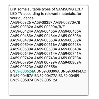 BN59-01199F Universal Replacement Remote Control for Samsung Smart LCD LED TV Compatible Controller