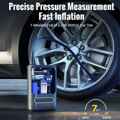 Portable Wireless 4000mAh Air Compressor Inflator Cordless Electric Wired Pump Car Bicycle Tyre Pressure Tire