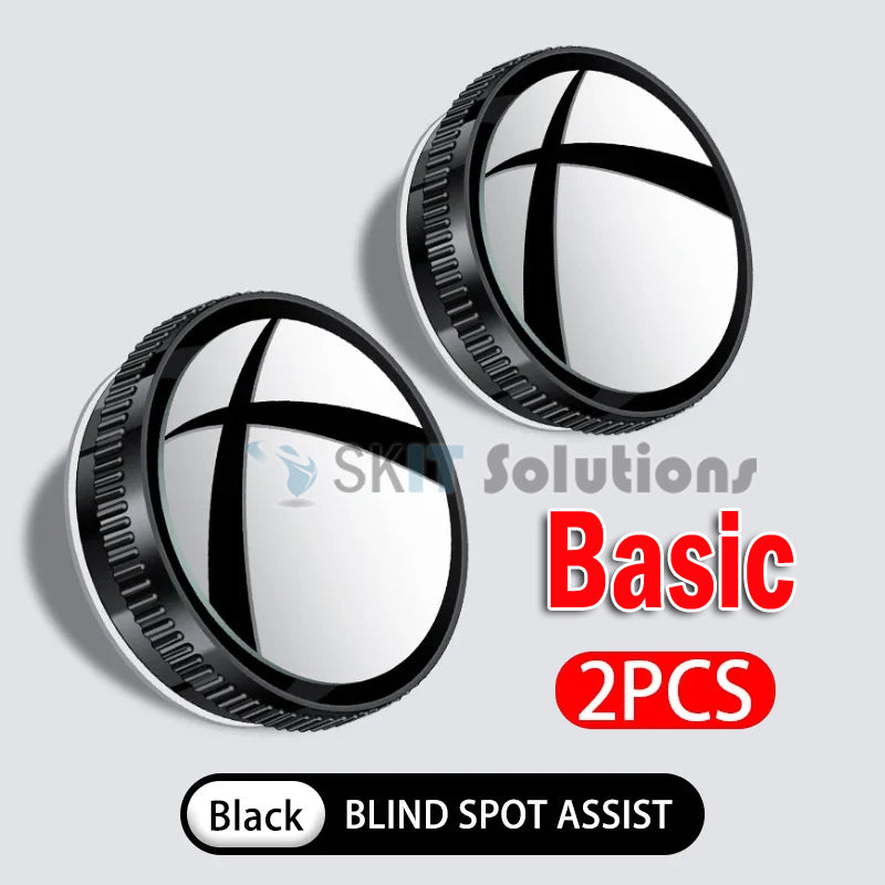 2Pcs RearView Blind Spot Mirror Car Traffic Rear View Wide Angle Parking Assitant Convex Blindspot