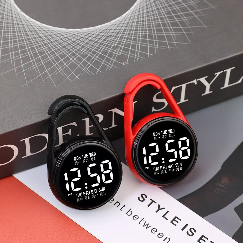 Portable LED Luminous Mini Electronic Pendant Watch Waterproof Student Exam Keychain Watch