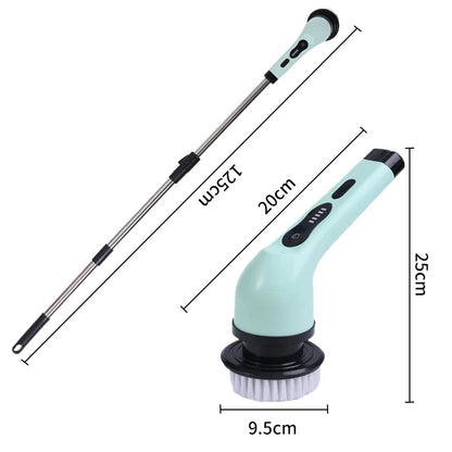 9 in 1 Electric Spin Scrubber Rechargeable Cleaning Brush Set with Replaceable Heads Tile Bathroom
