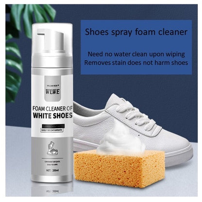 Multi-Function White Shoe Foam Cleaner Handy Shoes Spray 200ml White Sneaker Shoe Dirt Stain Spray Cleaner No Washing