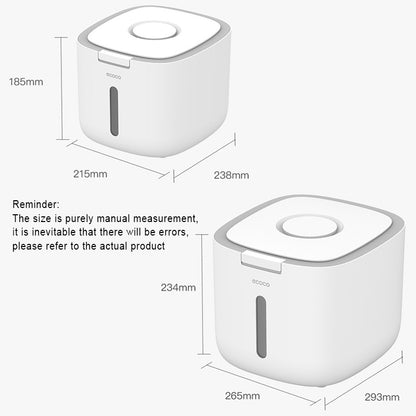 5Kg / 10Kg ECOCO Kitchen Nano Rice Container Bucket Dispenser Anti-Bug Sealed Grain Pet Food Storage Box Mildew-Proof
