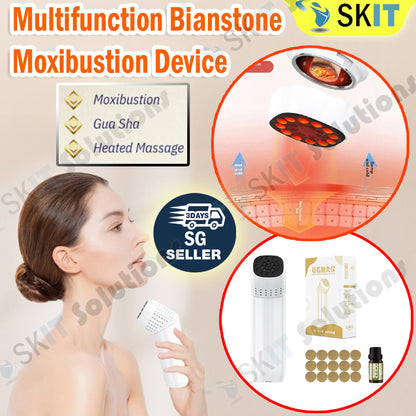 Portable Heated Moxibustion Massage Device Scraping Bianstone Gua Sha Cupping Body Tool Moxa Stick