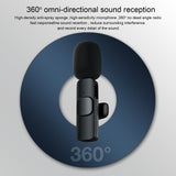 Bluetooth Wireless Lavalier Microphone Portable Audio Video Recording Lapel Mic fr i-Phone Android DSLR Camera Vlog Live