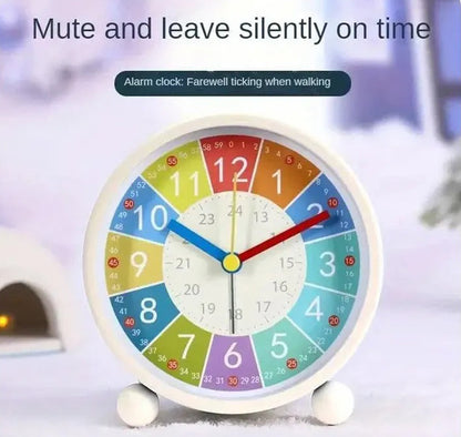 3.5 4.5 Inch Cute Silent Kids Educational Alarm Clock USB AA Battery Table Night Light Non-Ticking