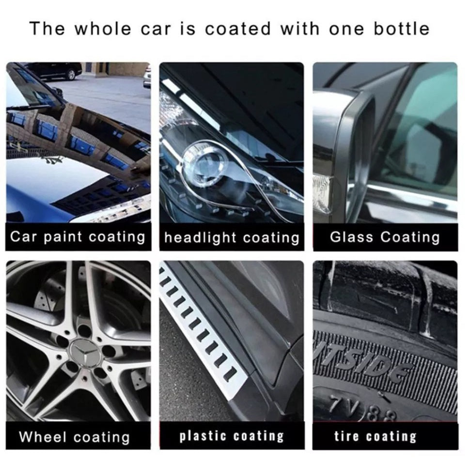500ML Automotive Nano Coating Liquid Ceramic Spray Coating Car Polish Spray Sealant Top Coat Quick for Wet & Dry Use