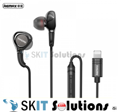 Remax Metal Wired Earphone Rm-655I (For I-Phone) Hd Sound Quality For Call Music with Volume Control