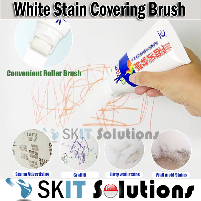 Wall Refinish Paint Roller Brush Repair Patching Renovation Latex Graffiti Interior Stain Covering