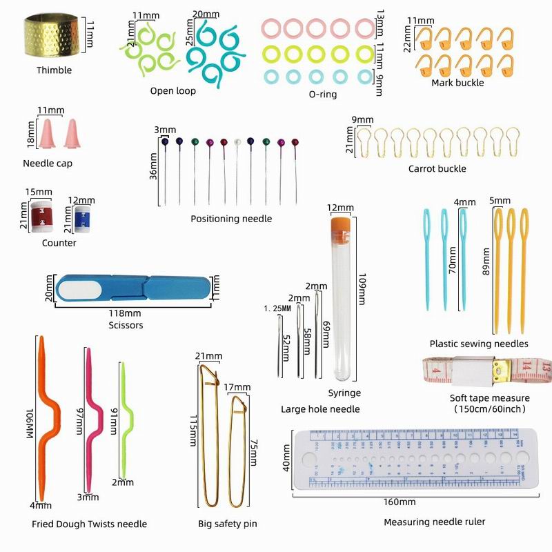 127pcs Crochet Hook Set Yarn Knitting Needles Sewing Tools DIY Craft Weave Needle Kit Accessories