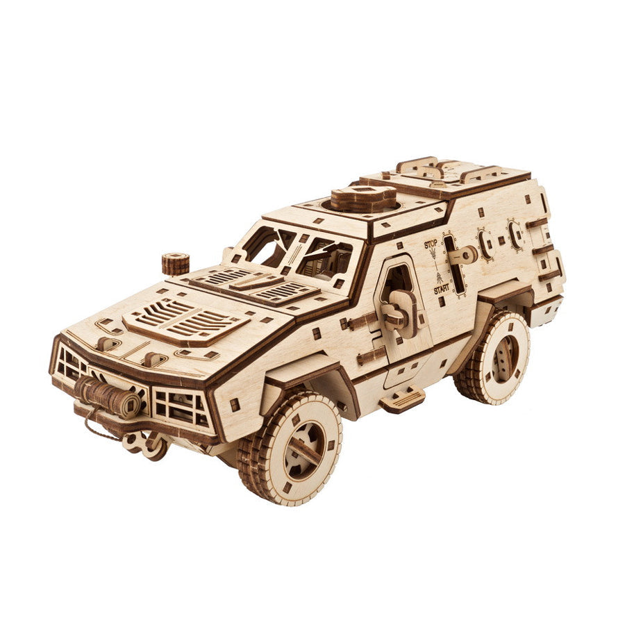 Ugears Dozor-B Combat Vehicle ★Mechanical 3D Puzzle Kit Model Toys Gift Present Birthday Xmas Christmas Kids Adults