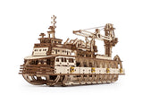 Ugears Research Vessel ★Mechanical 3D Puzzle Kit Model Toys Gift Present Birthday Xmas Christmas Kids Adults
