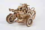 Ugears Scrambler Ugr-10 Motor Bike With Sidecar ★Mechanical 3D Puzzle Kit Model Toys Gift Present Birthday Xmas Christmas Kids Adults