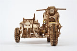 Ugears Scrambler Ugr-10 Motor Bike With Sidecar ★Mechanical 3D Puzzle Kit Model Toys Gift Present Birthday Xmas Christmas Kids Adults