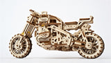 Ugears Scrambler Ugr-10 Motor Bike With Sidecar ★Mechanical 3D Puzzle Kit Model Toys Gift Present Birthday Xmas Christmas Kids Adults