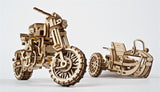 Ugears Scrambler Ugr-10 Motor Bike With Sidecar ★Mechanical 3D Puzzle Kit Model Toys Gift Present Birthday Xmas Christmas Kids Adults