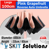 Super Large Automatic Reverse Folding Umbrella Inverted Fold Windproof Auto Open Close Anti UV Coating Lightweight