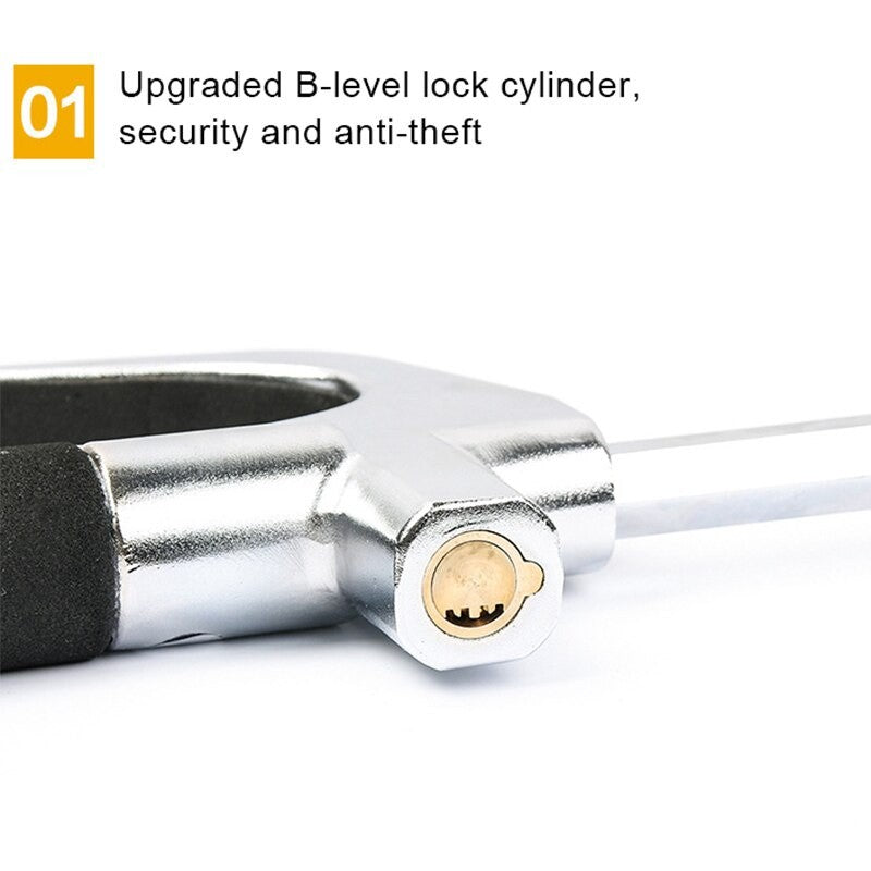 U-Type Universal Car Steering Wheel Lock Clamp High Security Anti Theft Thief Steal Vehicles Hammer