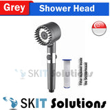 High Pressure Detachable Handheld Shower Head Set With Filter 3 Mode Bathroom SPA Sprayer One Button Stop