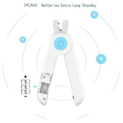 LED Pet Nail Clipper with Built-In Nail File for Cats & Dogs