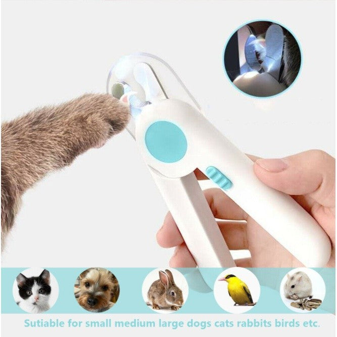 LED Pet Nail Clipper with Built-In Nail File for Cats & Dogs