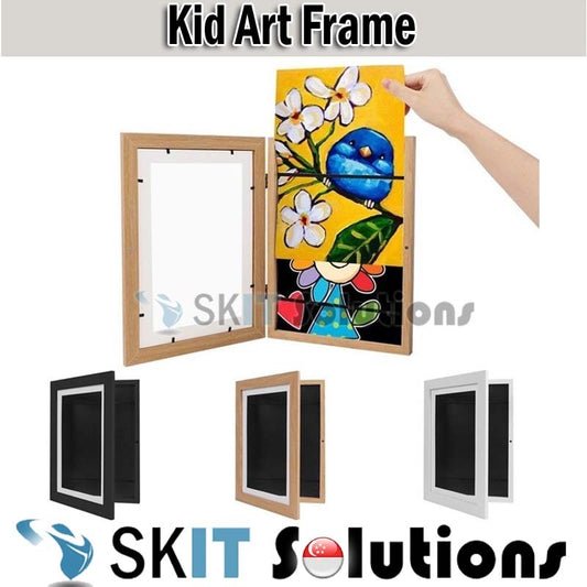 Kids Art Frames A3 A4 Size Flip Frame Wooden Decorative Picture Frame Changeable Children Drawing Portfolio Storage Box