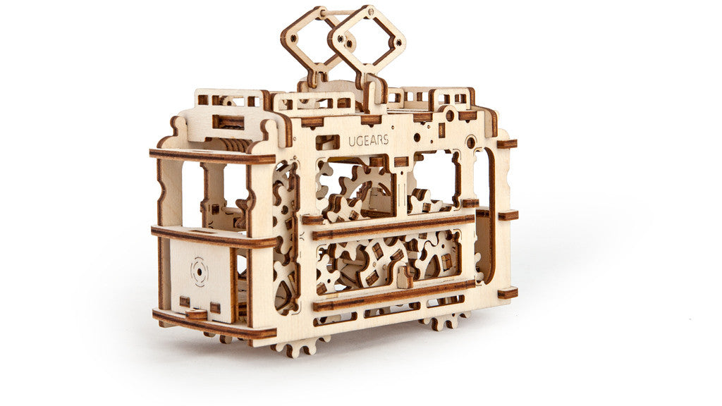 Ugears Tram On Rails ★Mechanical 3D Puzzle Kit Model Toys Gift Present Birthday Xmas Christmas Kids Adults