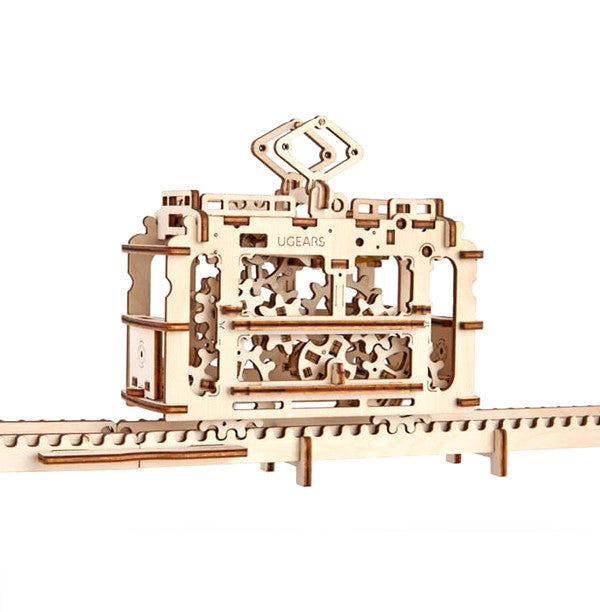 Ugears Tram On Rails ★Mechanical 3D Puzzle Kit Model Toys Gift Present Birthday Xmas Christmas Kids Adults