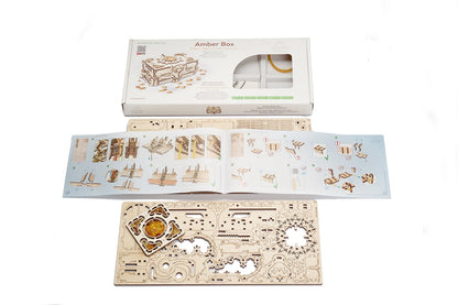 Ugears Amber Box ★Mechanical 3D Puzzle Kit Model Toys Gift Birthday Present Xmas Christmas Kids Adults