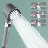 High Pressure Detachable Handheld Shower Head Set With Filter 3 Mode Bathroom SPA Sprayer One Button Stop