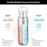 350ml/500ml/750ml Stainless Steel Double Wall Vacuum Insulated Flask Water Bottle Thermos Cup Coffee Tea Milk BPA Free