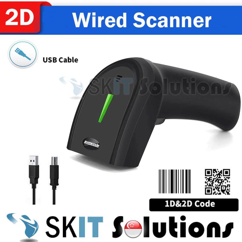 1D/2D/QR Barcode Wired/2.4GHz Wireless/Bluetooth Scanner Symcode Handh ...