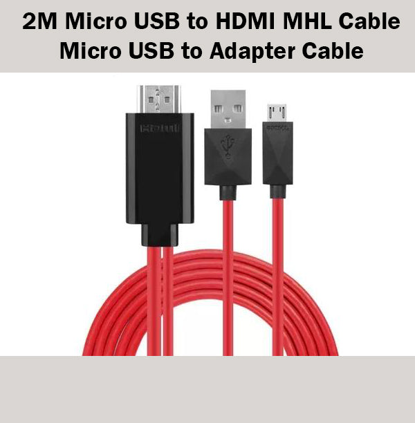 2M Micro USB to HDMI MHL Cable HDMI Adapter Converter Android Samsung Phone