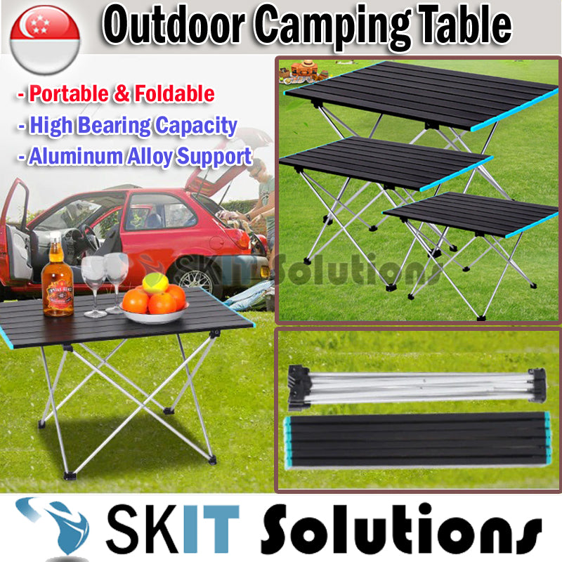 Foldable Outdoor Camping Table Portable BBQ Picnic Folding Desk Collapsible Aluminium Hiking Fishing