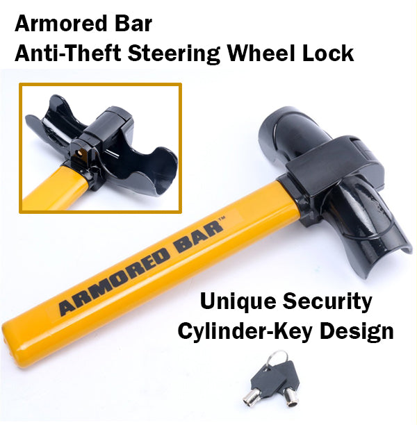 Armored Car Anti-Theft Steering Wheel Lock Thief Steal Car Vehicles Security