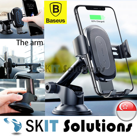 Baseus Osculum Type Wireless Charger Gravity Car Mount Phone Holder