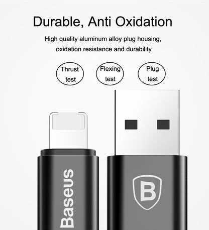 Baseus Two-in-One 2in1 Portable Cable iOS Android iPhone Samsung Wire 23cm Short
