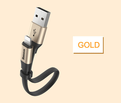 Baseus Two-in-One 2in1 Portable Cable iOS Android iPhone Samsung Wire 23cm Short