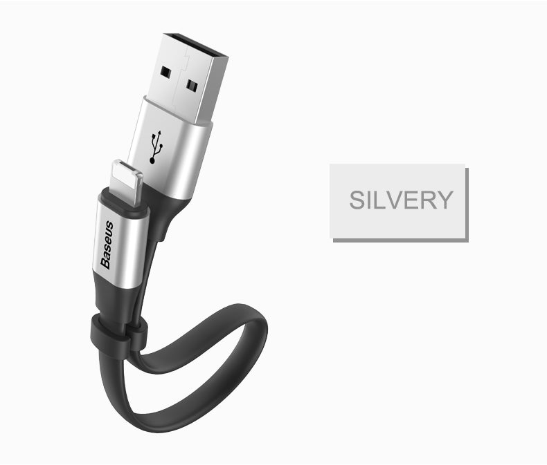 Baseus Two-in-One 2in1 Portable Cable iOS Android iPhone Samsung Wire 23cm Short