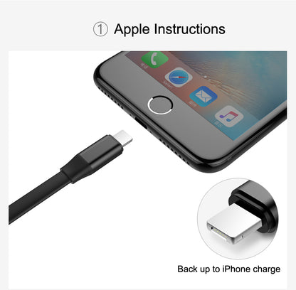 Baseus Two-in-One 2in1 Portable Cable iOS Android iPhone Samsung Wire 23cm Short