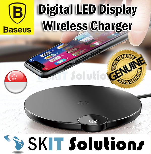 Baseus Digital LED Display Qi Wireless Charging Charger Pad