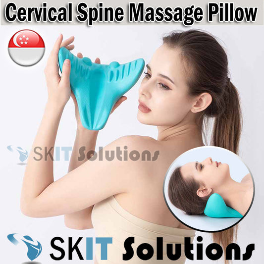 Cervical Spine Massage Pillow C-Shaped Neck Shoulder Stretch Traction Pain Relief Muscle Relaxation