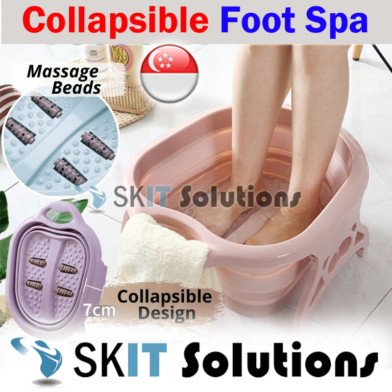 Foldable Foot Spa Bath Soak Massager Reflexology Massage Bucket Basin Tub Collapsible Leg Detox