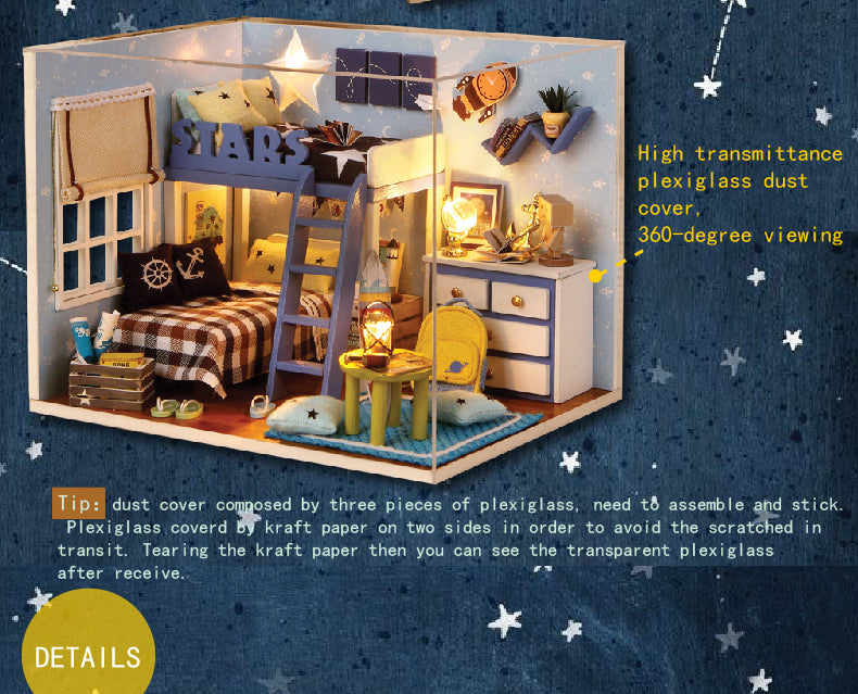 CuteRoom Star Trek★Miniature Doll House Dollhouse★DIY Gift Wooden Handmade 3D