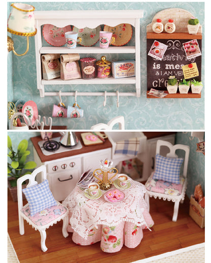 CuteRoom Happy Kitchen★Miniature Doll House Dollhouse★DIY Gift Wooden Handmade