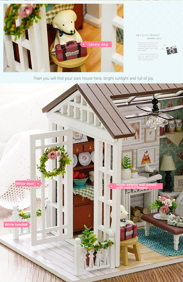 CuteRoom Happy Times★Miniature Doll House Dollhouse★DIY Gift Wooden Handmade 3D