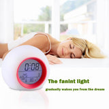 Digital Alarm Clock Colour Changing Glowing LED Time Date Temperature Day Week