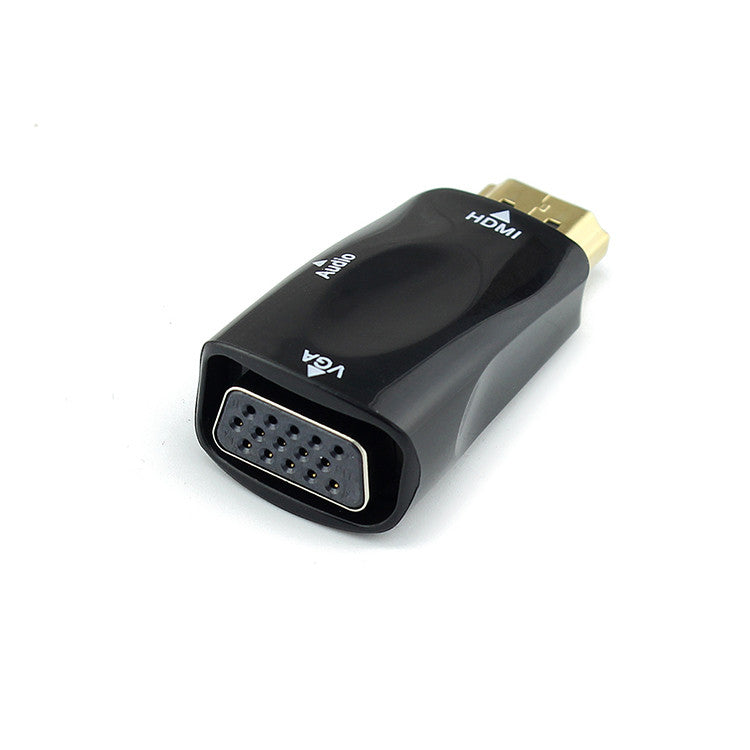 Compact Normal HDMI to VGA Adapter Sound Option Converter FHD 1080p Connector TV