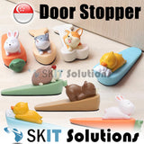 Cute Animal Shaped Door Stopper Anti-pinch Hand Safety Doorstop Heavy Duty Cartoon PVC Blocker